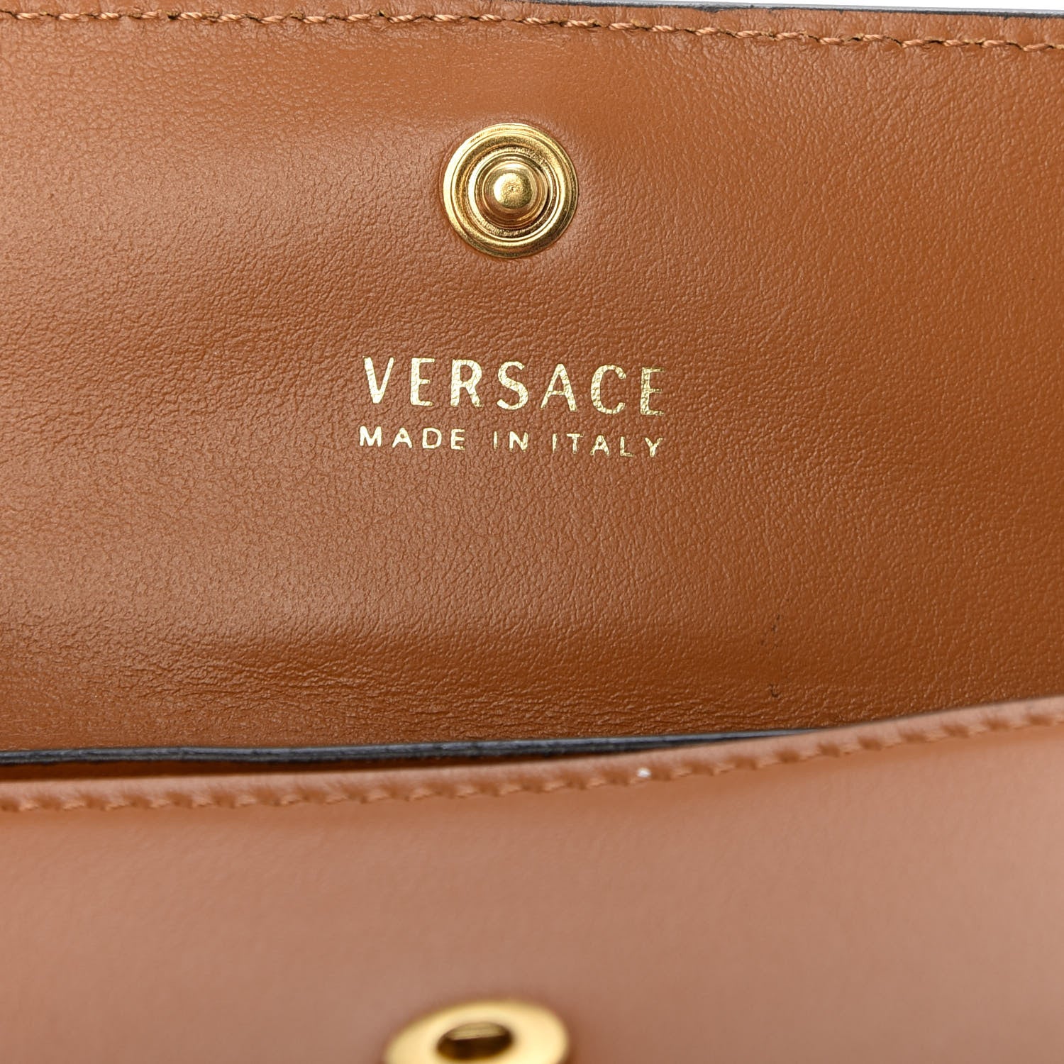 Versace Nappa Barocco Virtus Coin Purse Brown 6 of 7