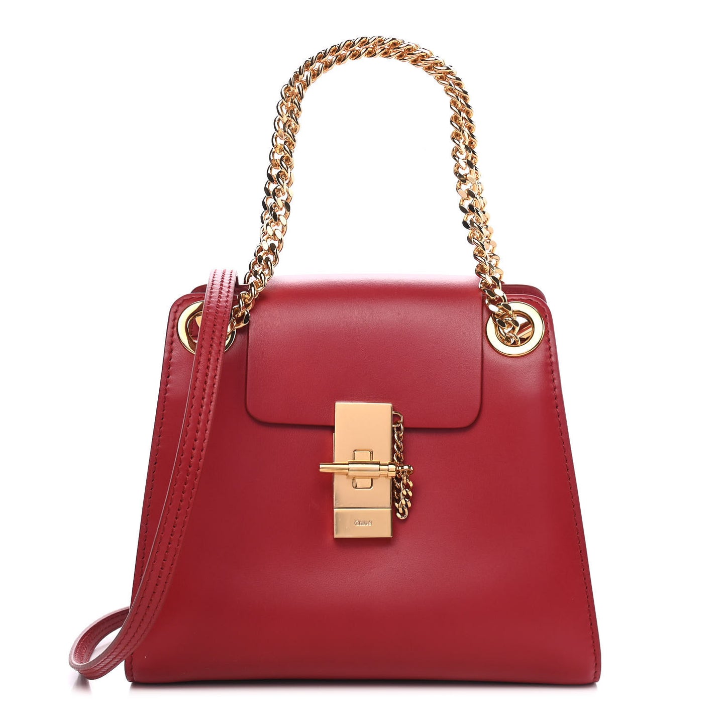 Shiny Calfskin Mini Annie Shoulder Bag Dreamy Red