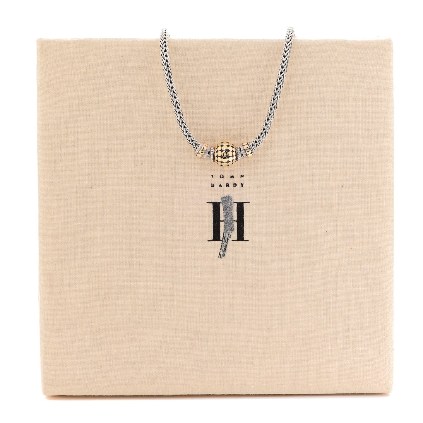 Sterling Silver 18K Yellow Gold Dot Classic Chain Necklace