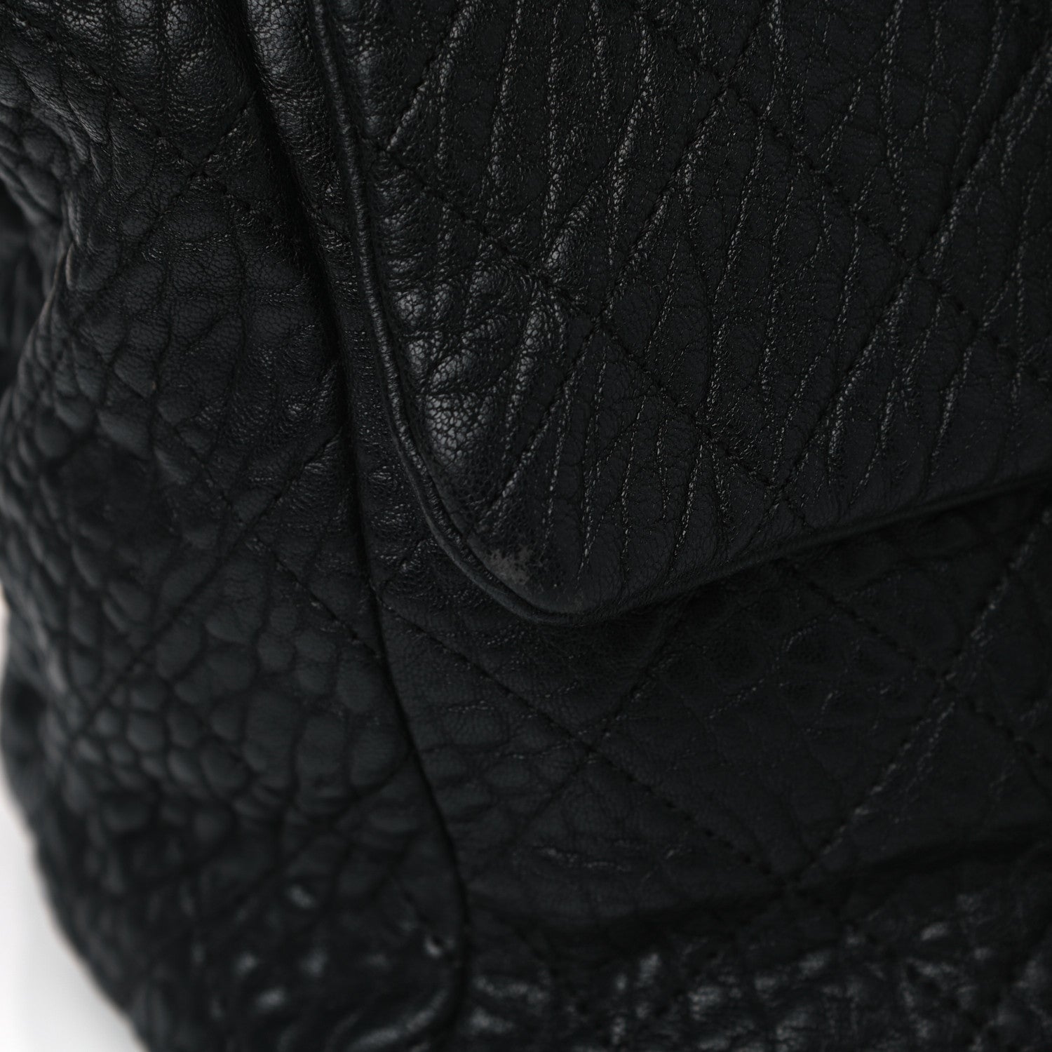 Chanel Crumpled Lambskin Quilted Large Tote Black 14 of 18