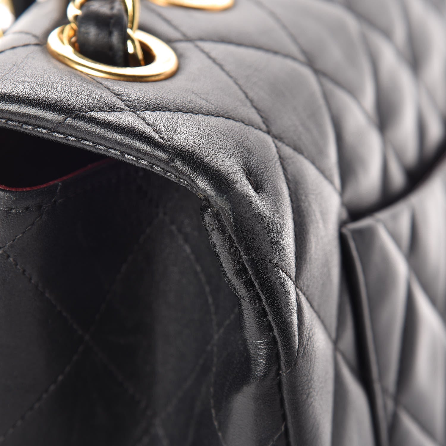 Chanel Lambskin Quilted XL Jumbo Single Flap Black 20 of 25