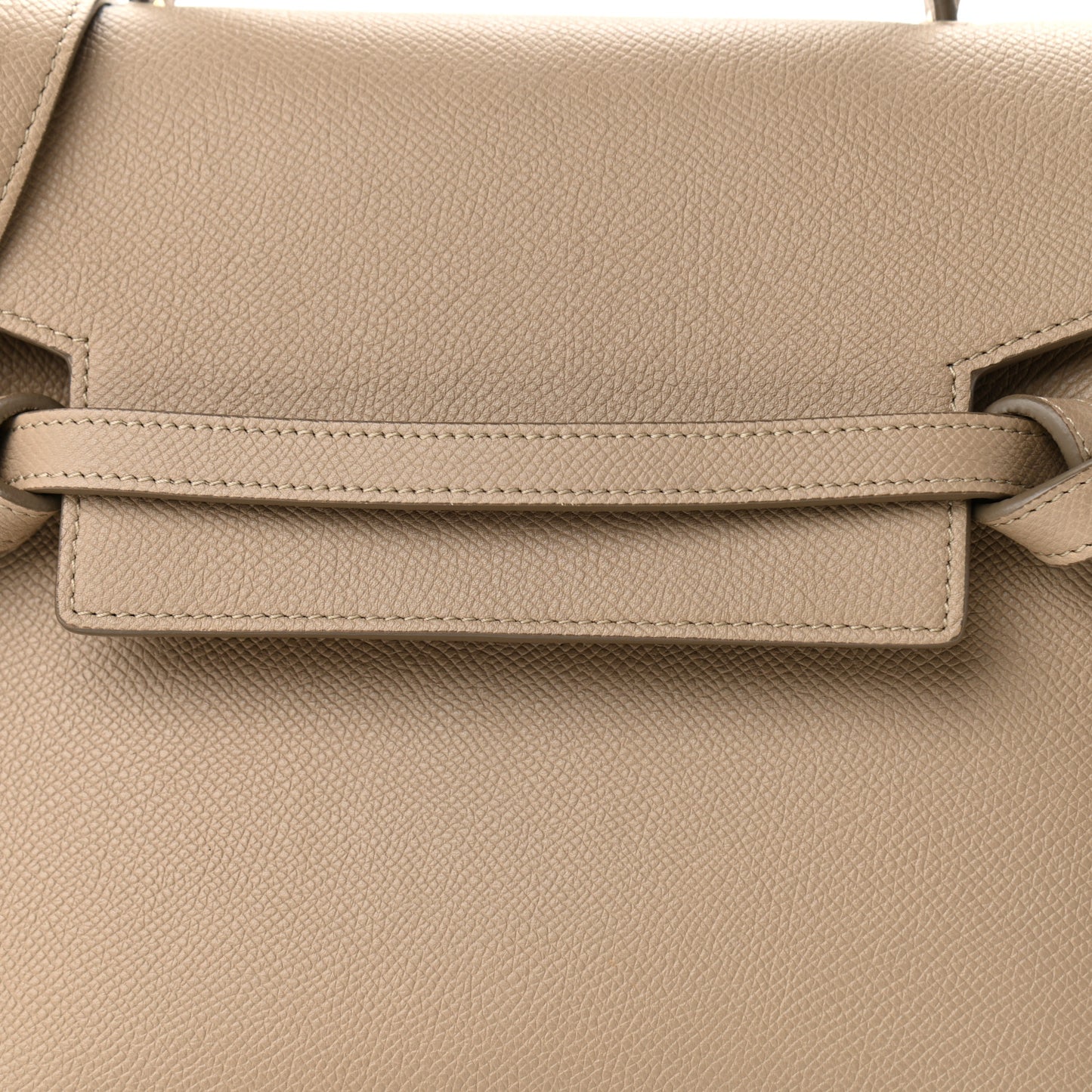 Grained Calfskin Micro Belt Bag Light Taupe