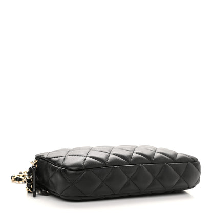 Chanel Lambskin Quilted Small Clutch With Chain Black 4 of 10