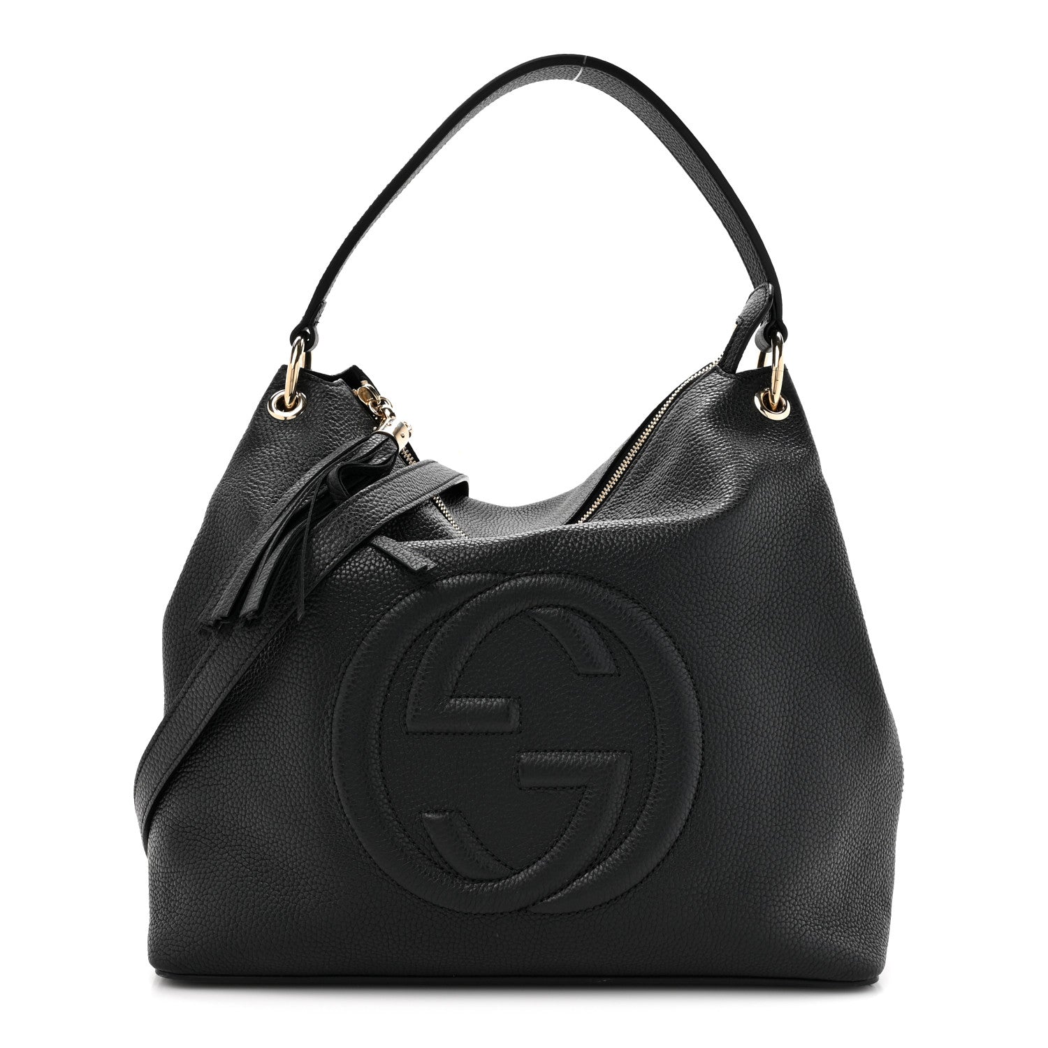 Gucci Pebbled Calfskin Large Soho Hobo Black 1 of 11