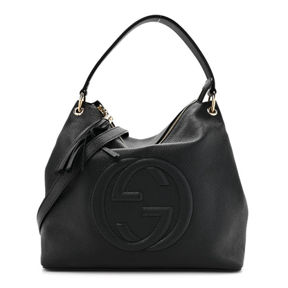 Gucci Pebbled Calfskin Large Soho Hobo Black 1 of 11
