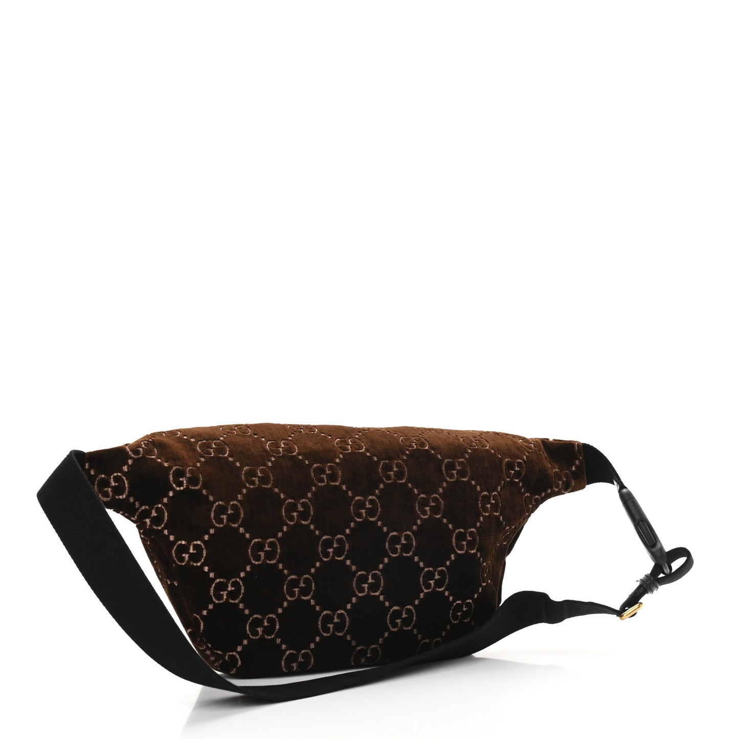 GG Monogram Velvet Belt Bag Brown