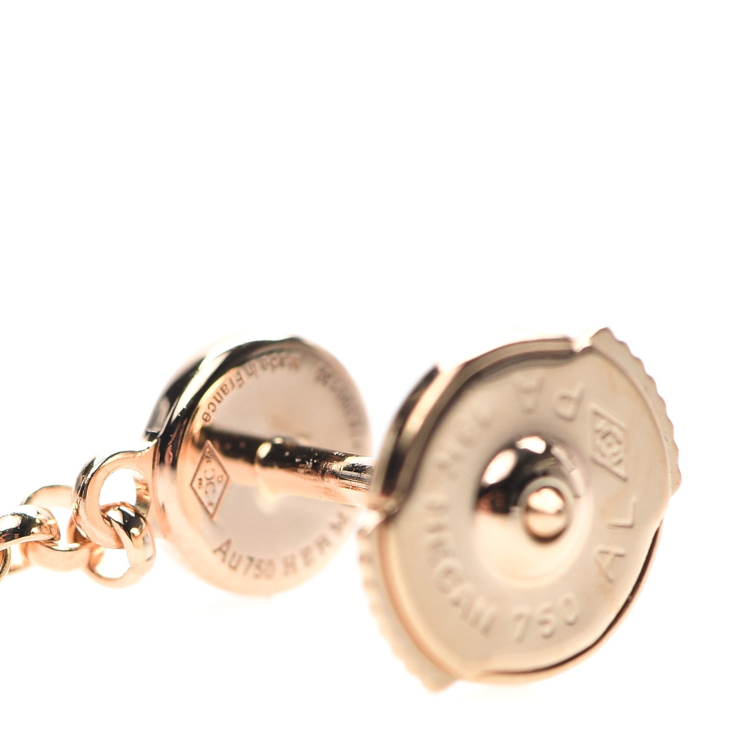 18K Rose Gold Diamond Gambade Earrings
