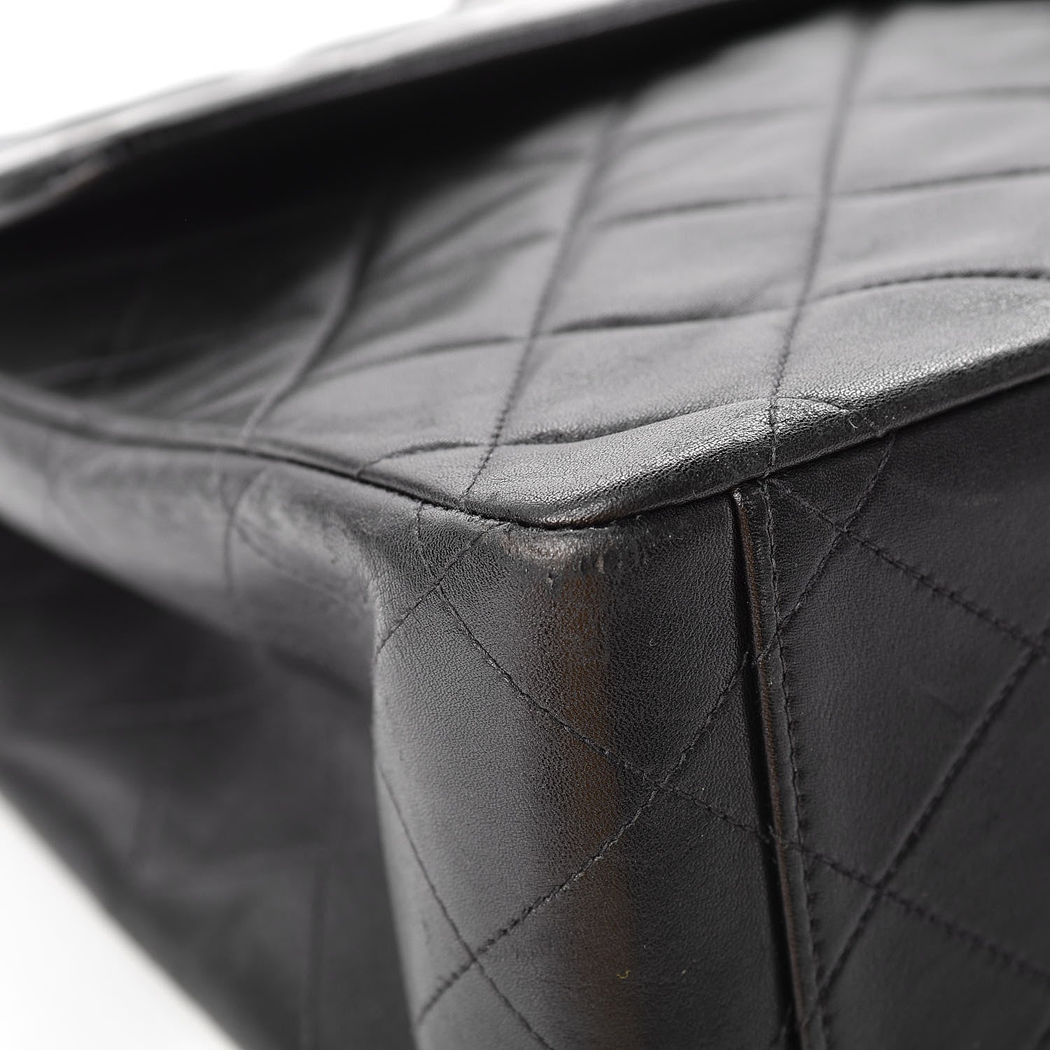 Chanel Lambskin Quilted XL Jumbo Single Flap Black 10 of 17