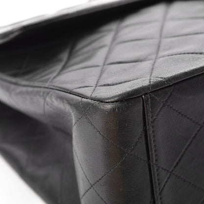 Chanel Lambskin Quilted XL Jumbo Single Flap Black 10 of 17