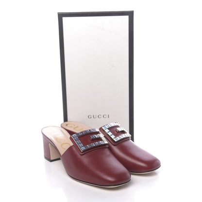 Gucci Malaga Kid Crystal Square G Madelyn Mules 40 Romantic Cerise 15 of 15