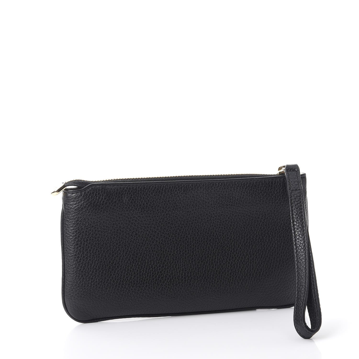 Gucci Pebbled Calfskin Soho Wristlet Black 3 of 8
