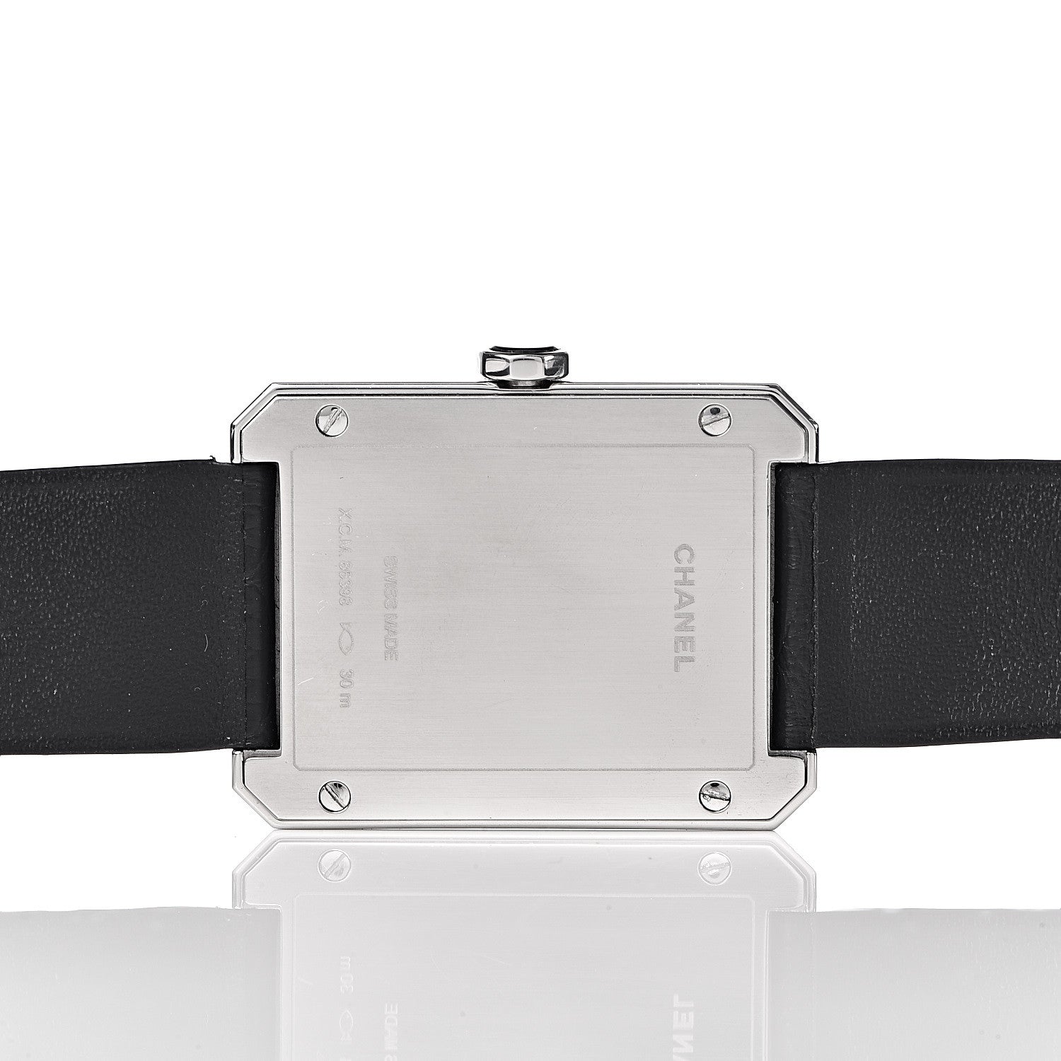 Chanel Stainless Steel Alligator 26mm Boy-Friend Quartz Watch Black 5 of 9