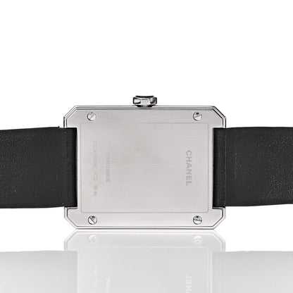 Chanel Stainless Steel Alligator 26mm Boy-Friend Quartz Watch Black 5 of 9
