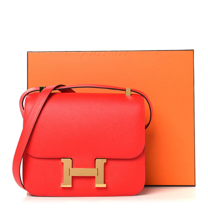Hermes Epsom Constance 24 Rouge Casaque 11 of 11