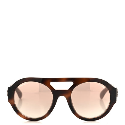 Chanel Resin Crystal Polarized Sunglasses 5419-B Tortoise 2 of 7