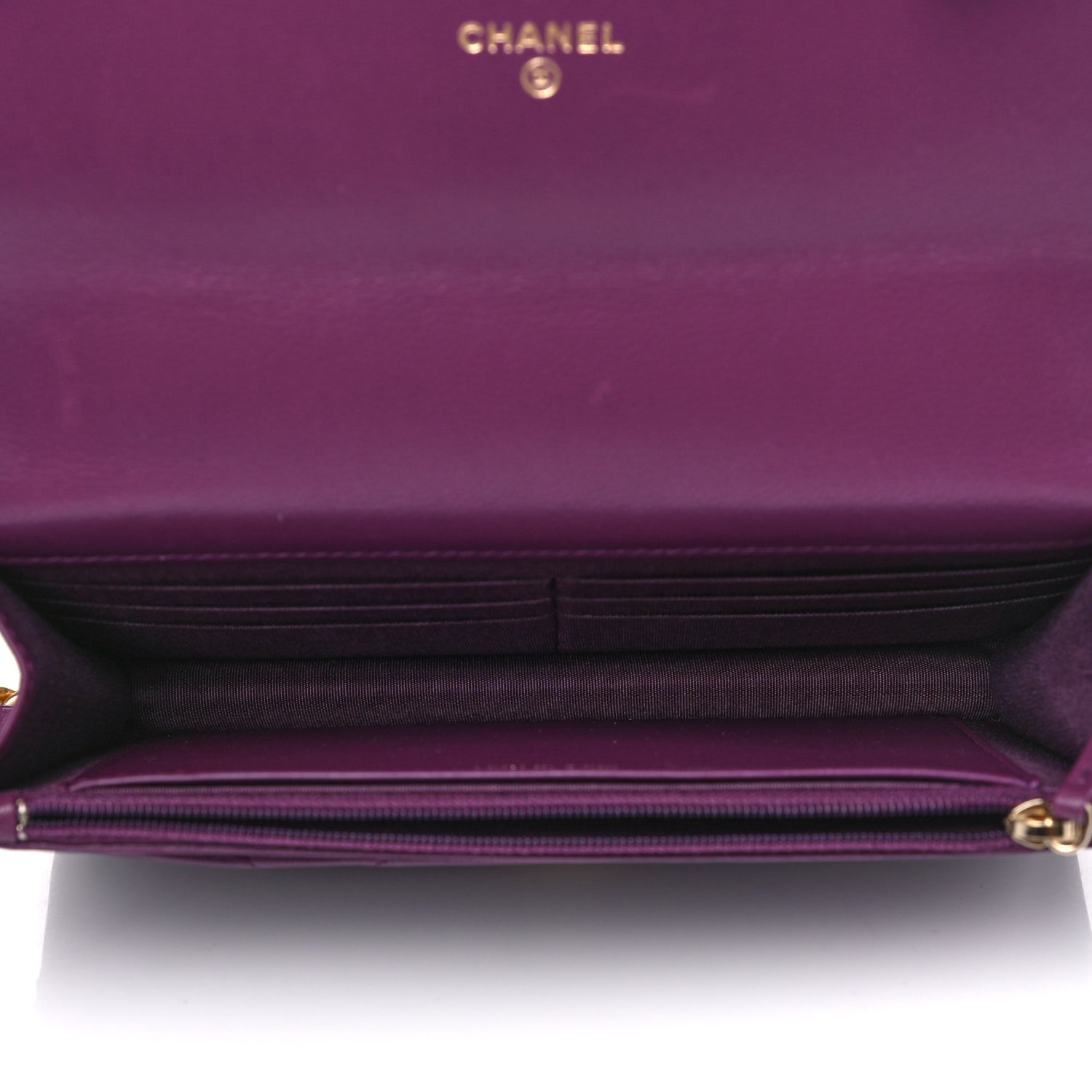 Chanel Lambskin Quilted Chanel 19 Wallet On Chain WOC Purple 6 of 14