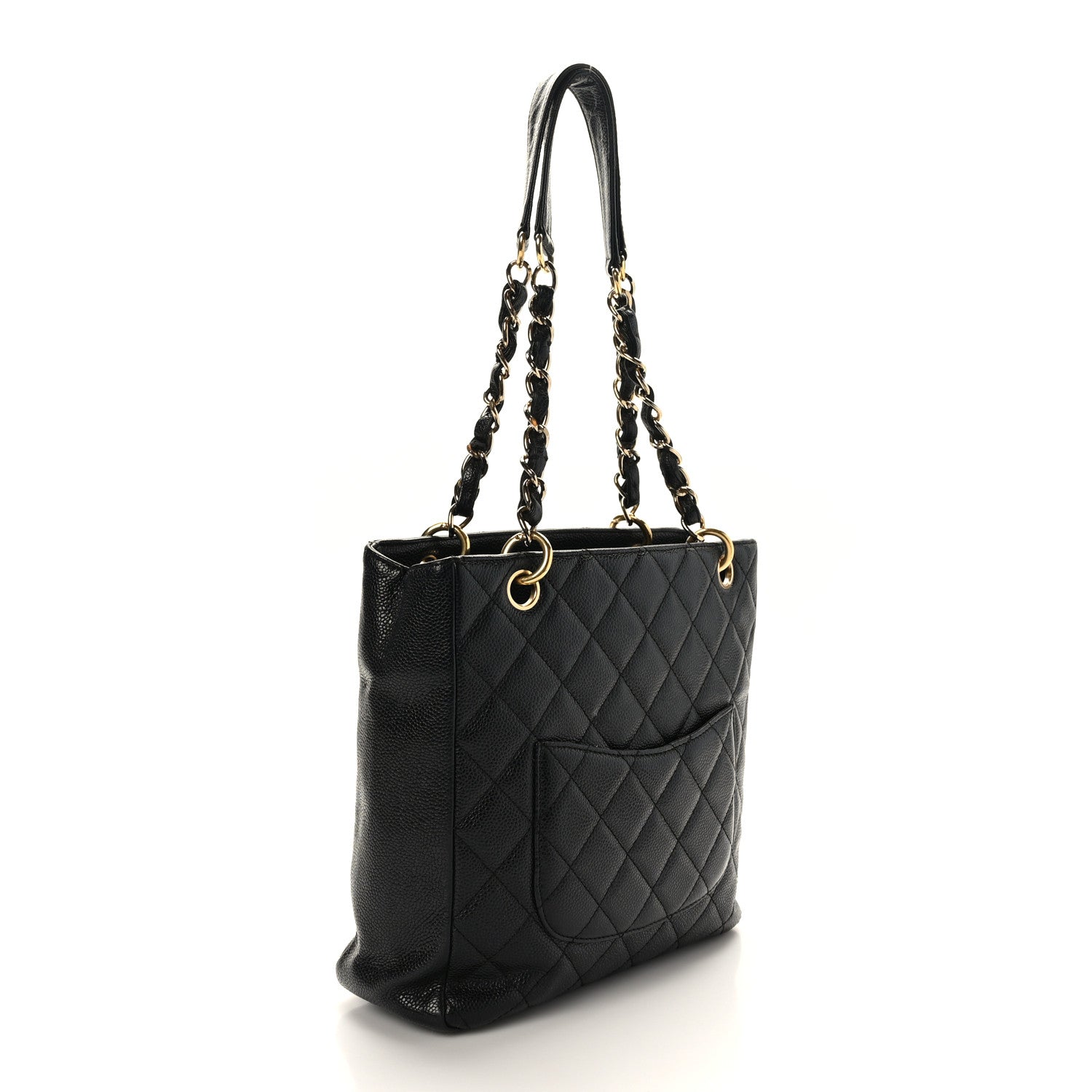 Chanel Caviar Quilted Petit Shopping Tote PST Black 3 of 9