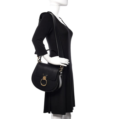 Chloe Calfskin Suede Large Tess Bag Black 2 of 9