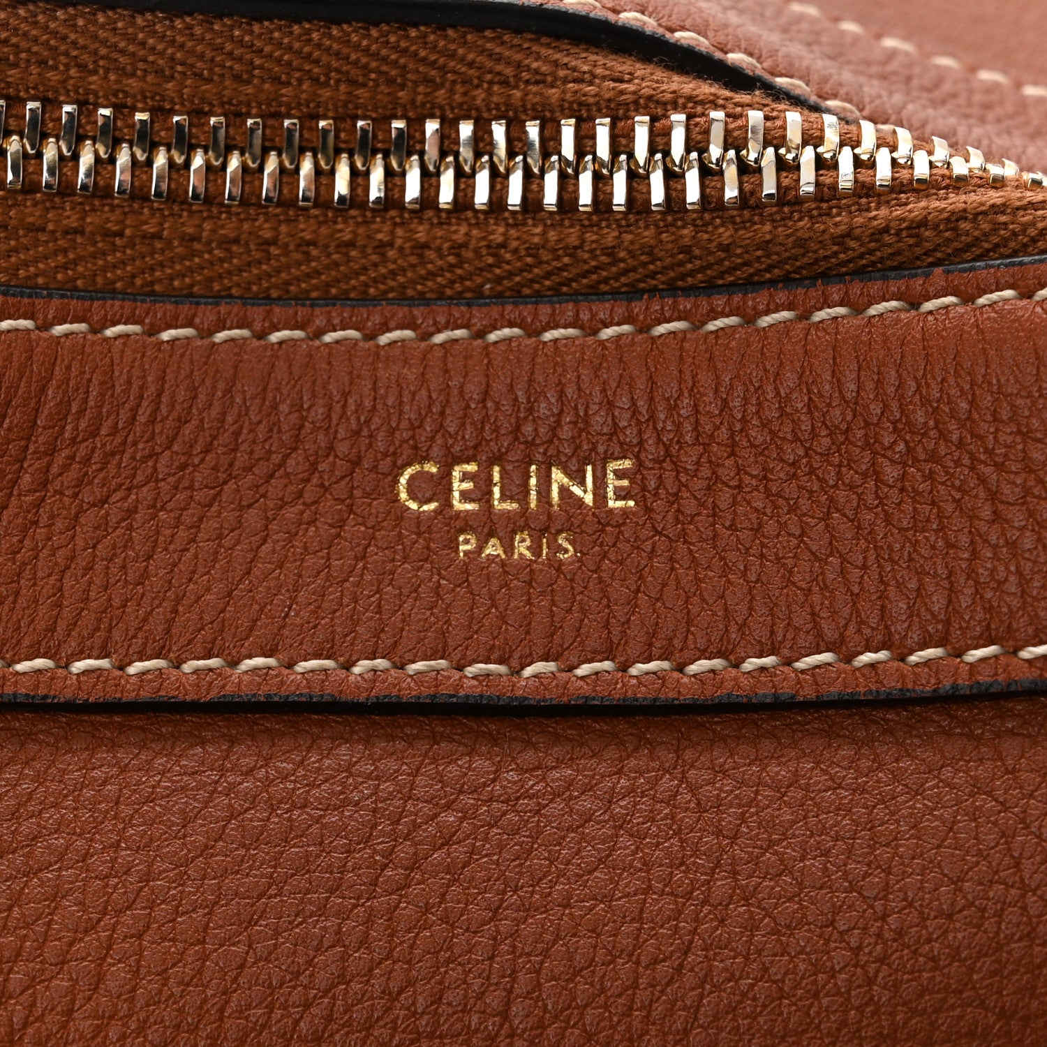 Celine Supple Calfskin Medium Strap Leandre Shoulder Bag Brown 6 of 10