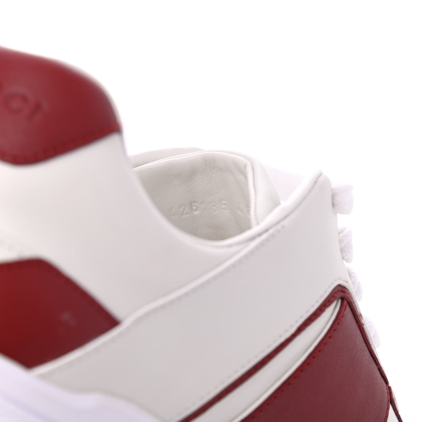 Calfskin Womens Interlocking G Sneakers 40 White Rosso