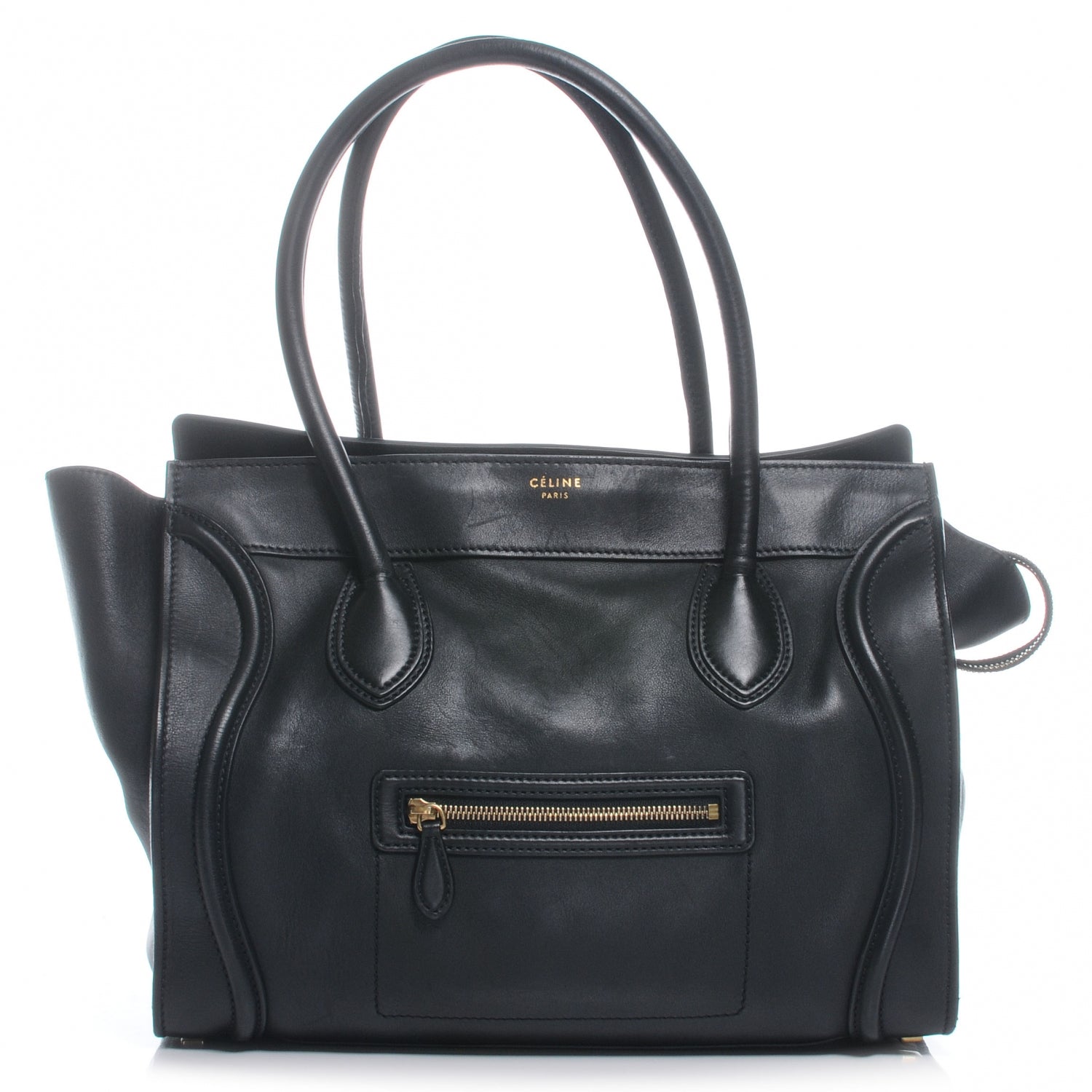 Celine Smooth Calfskin Shoulder Luggage Black 1 of 8
