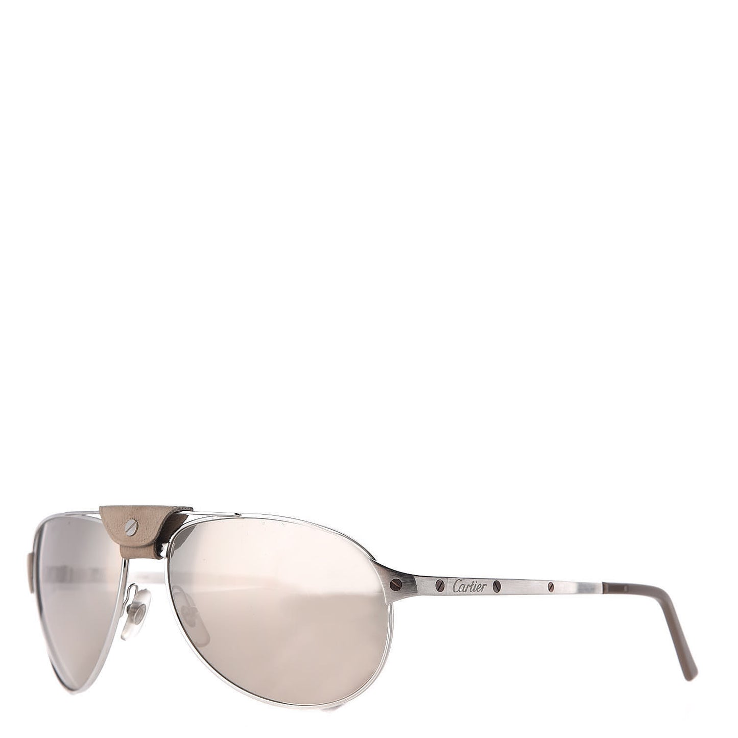 Santos Dumont Aviator Sunglasses Silver