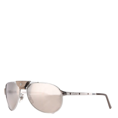 Cartier Santos Dumont Aviator Sunglasses Silver 1 of 7