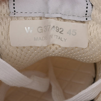 Chanel Calfskin Mesh Suede CC Sneakers 45 White Black 8 of 8