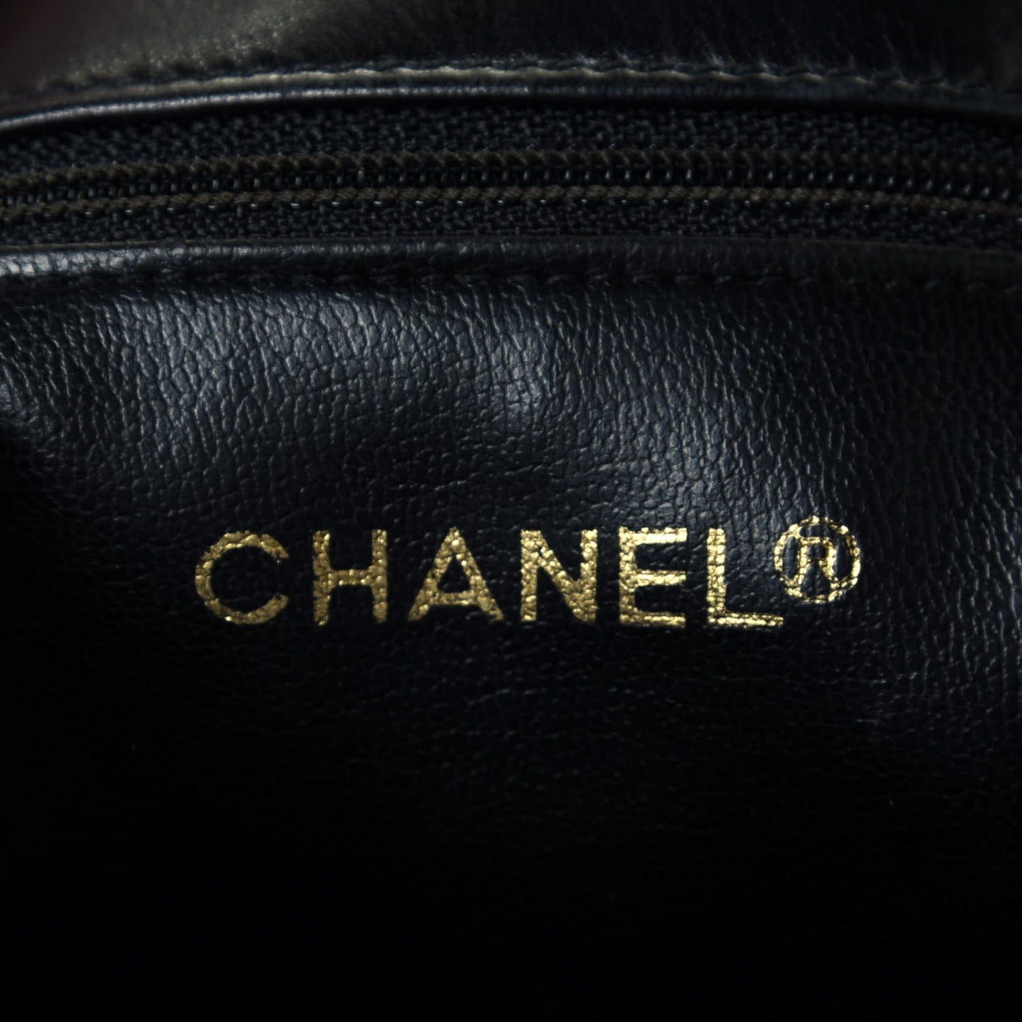 Lambskin Stitched Shopper Tote Black