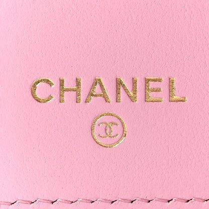 Chanel Goatskin Quilted Chanel 19 Small Flap Wallet Pink 6 of 7