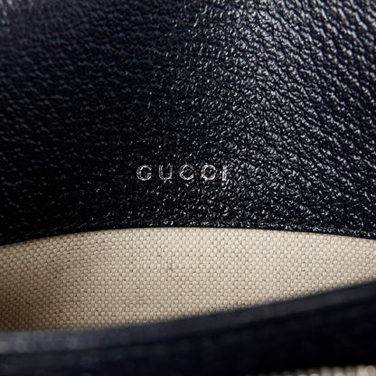 Gucci GG Supreme Monogram Azalea Calfskin Horsebit 1955 Shoulder Bag Beige Blue 7 of 11