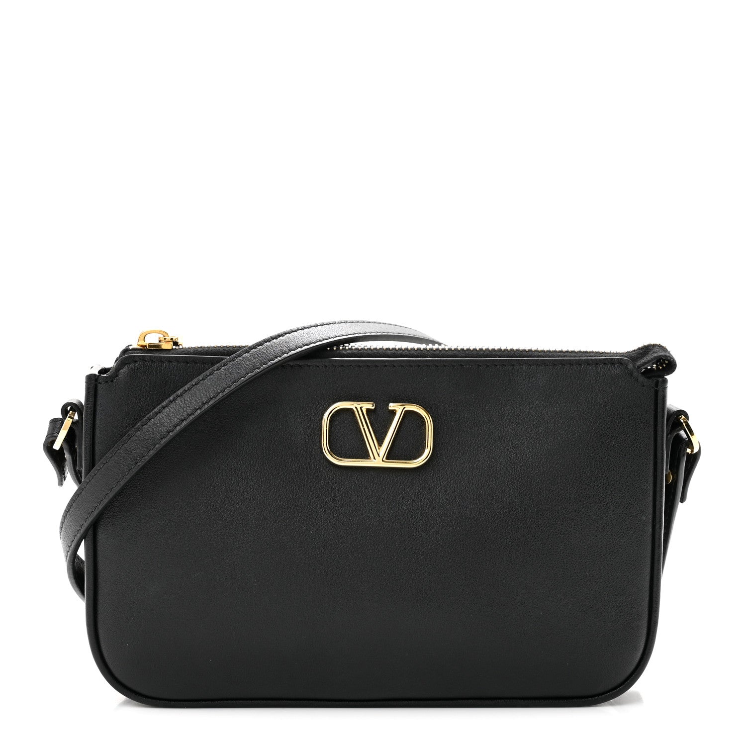 Valentino Garavani Calfskin Mini Vlogo Crossbody Bag Black 1 of 11
