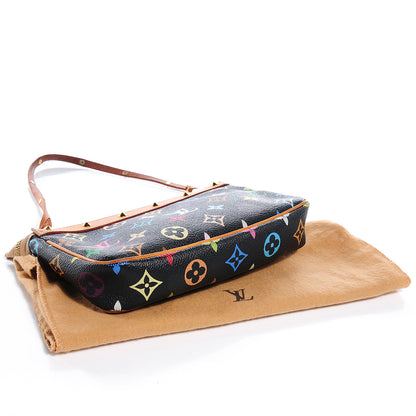 Louis Vuitton Monogram Multicolor Pochette Accessories Black 4 of 8