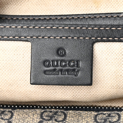 Gucci GG Supreme Monogram Small Flat Side Zip Messenger Bag Beige Blue 6 of 12