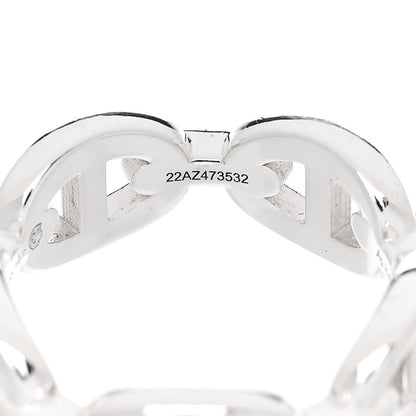 Hermes Sterling Silver PM Chaine d'Ancre Enchainee Band Ring 55 7.25 7 of 9