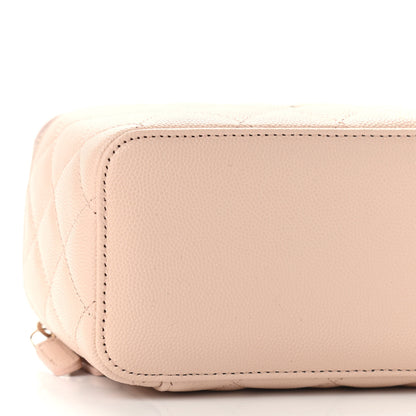 Chanel Caviar Quilted Small Vanity Case With Chain Light Beige 8 of 9