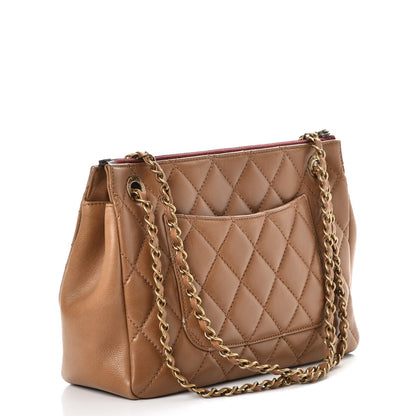 Chanel Calfskin Large Blizzard Zip Top Flap Bag Light Brown 3 of 7