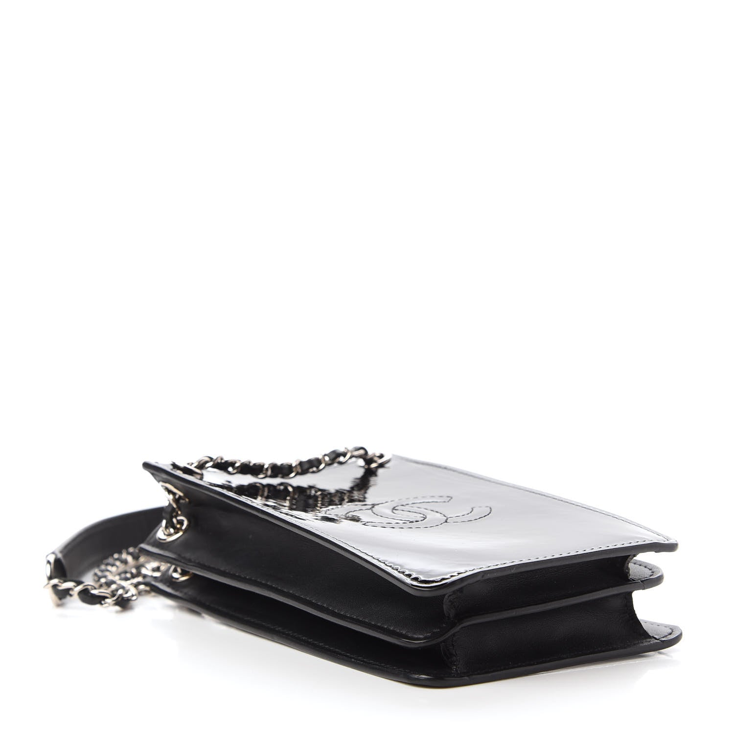 Chanel Patent CC Phone Holder Crossbody Black 4 of 10