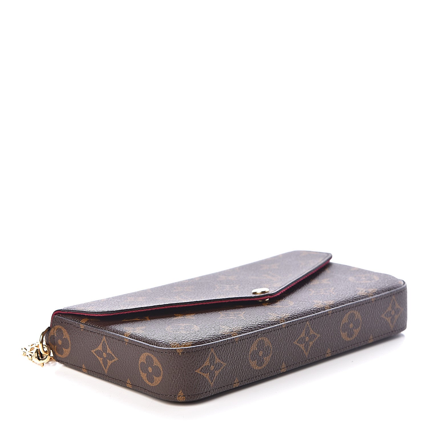 Louis Vuitton Monogram Pochette Felicie Chain Wallet Fuchsia 4 of 10
