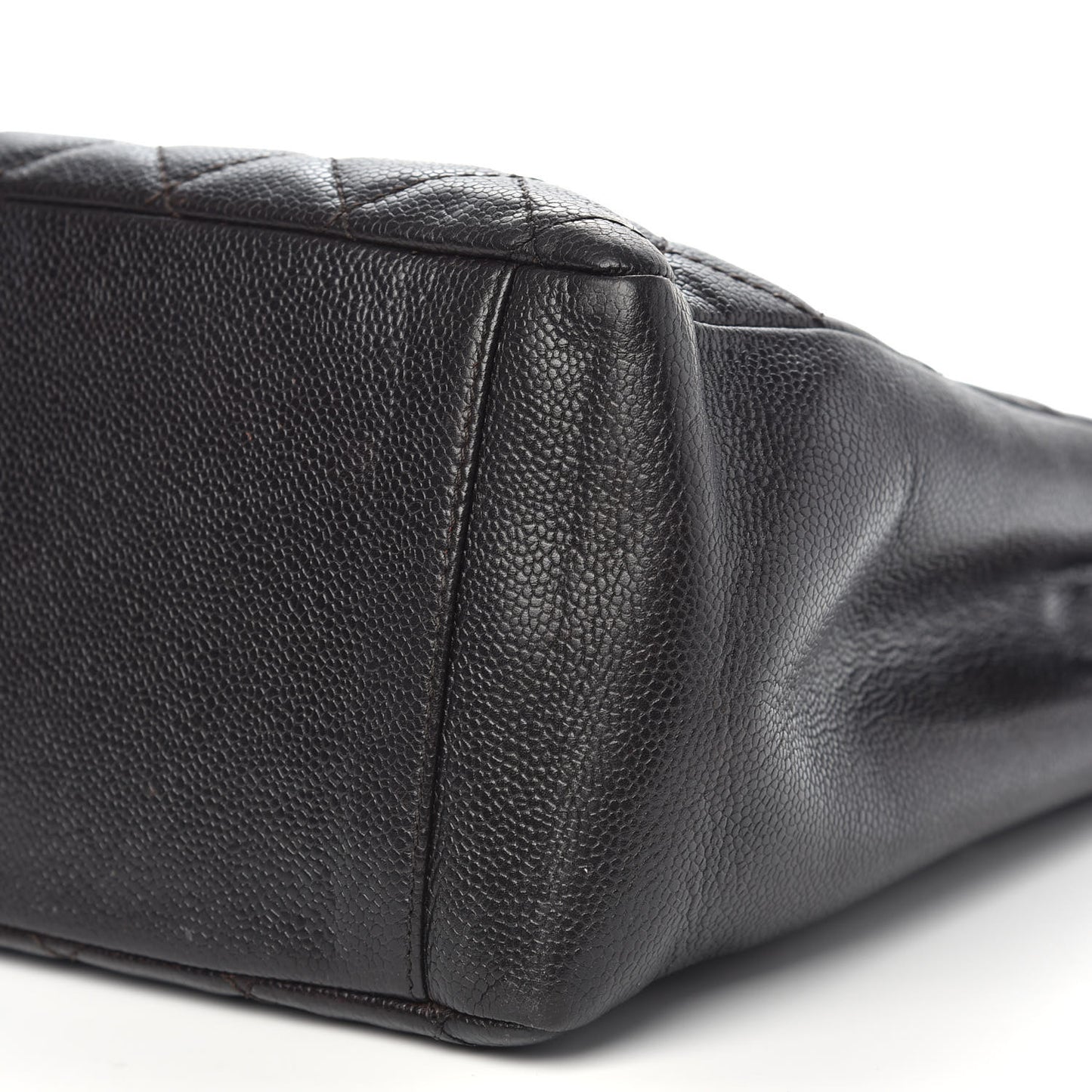 Caviar Quilted Grand Shopping Tote GST Dark Brown