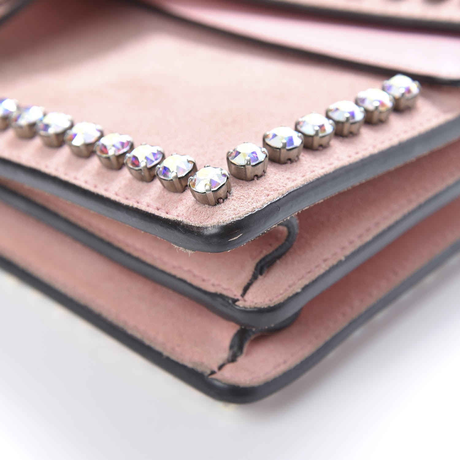 Gucci Suede Crystal Small Dionysus Shoulder Bag Peonia 18 of 19
