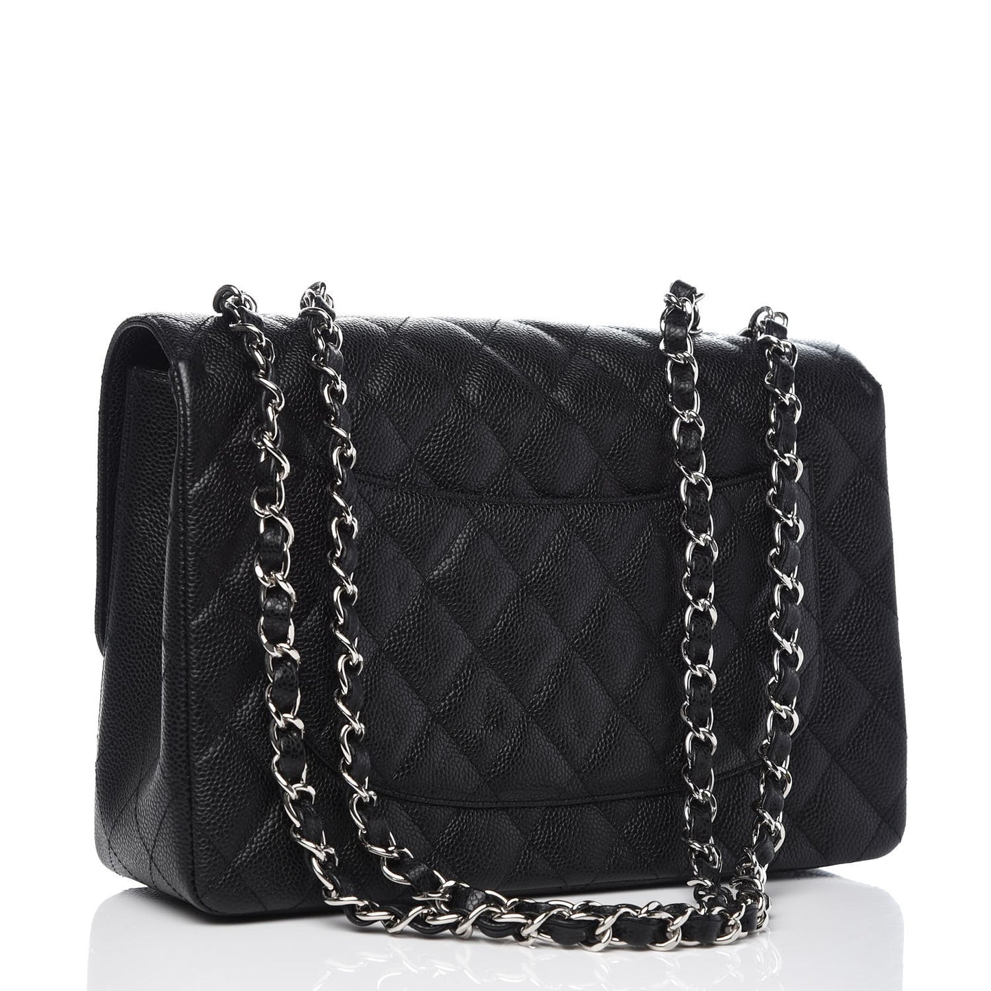 Caviar Quilted Jumbo Single Flap Black