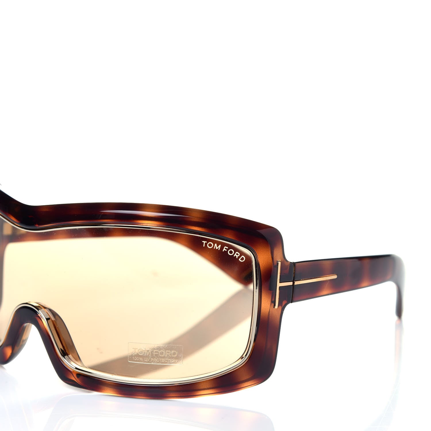 Tom Ford Olga Square Shield Sunglasses TF305 Tortoise 7 of 8