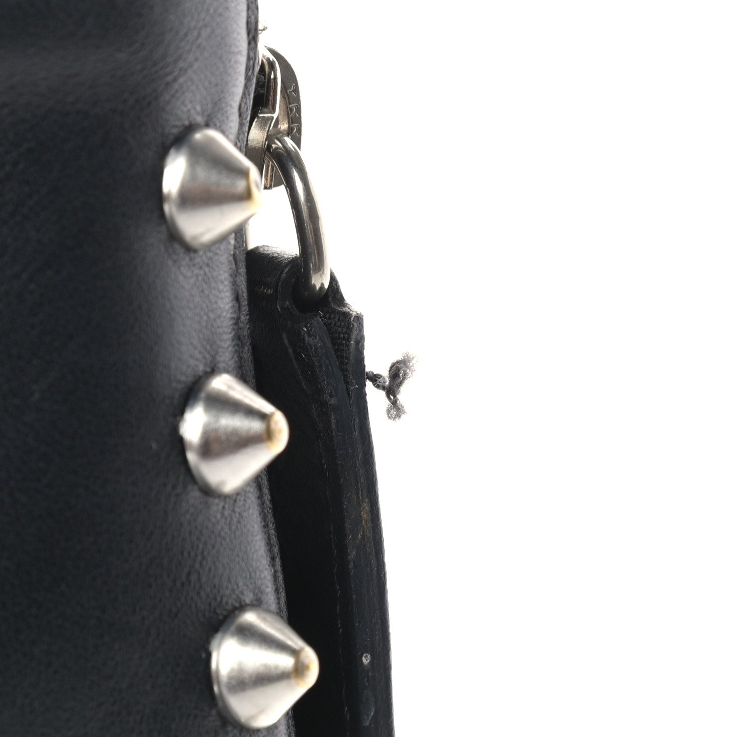 Alexander McQueen Pebbled Calfskin Skull Studded Padlock Tote Black 16 of 16