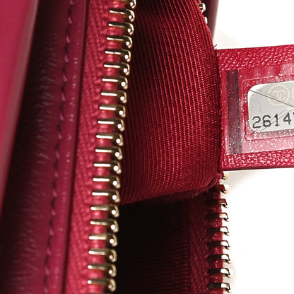 Chanel Aged Calfskin Chevron Quilted Small Gabrielle Hobo Dark Pink 6 of 13