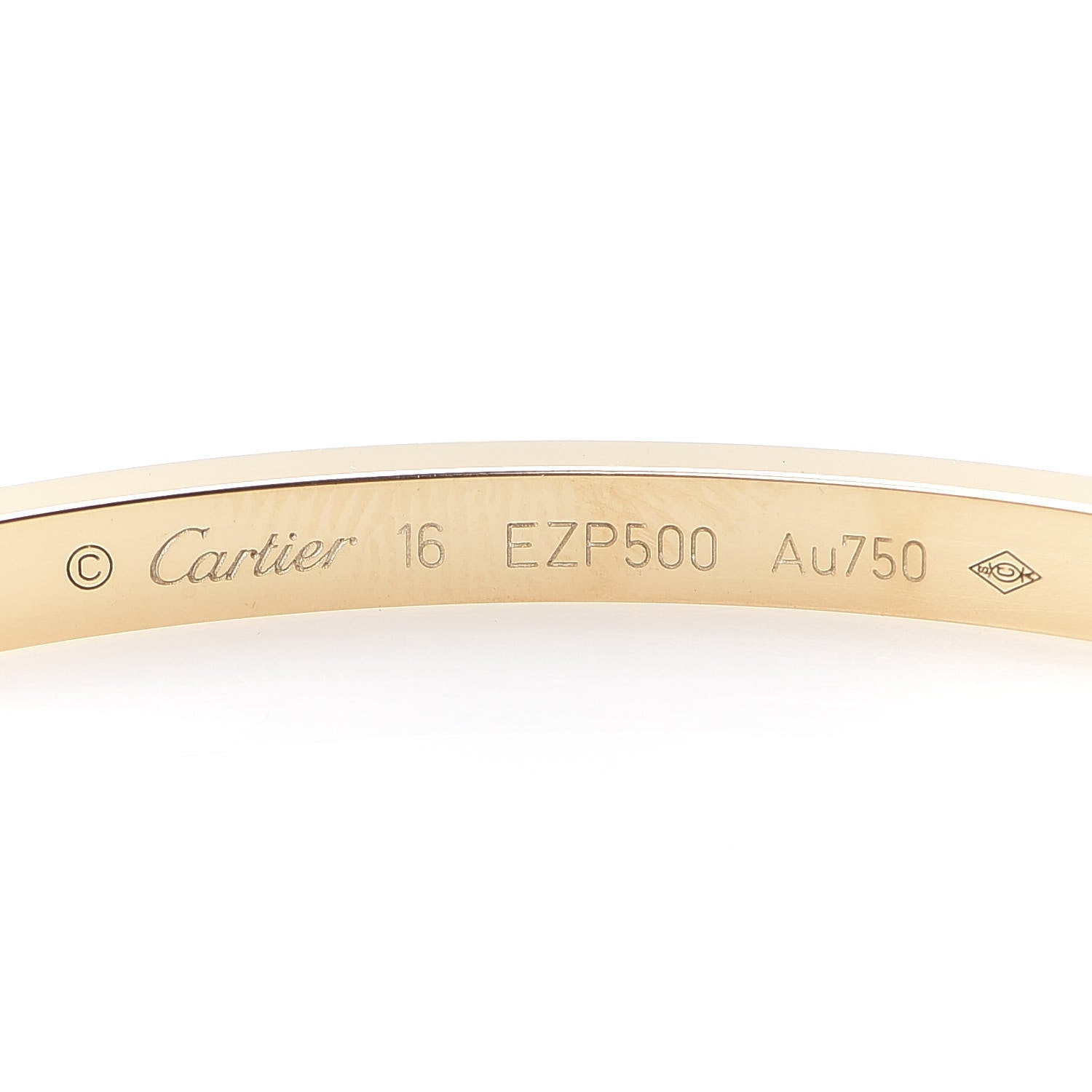 Cartier 18K Yellow Gold Small LOVE Bracelet 16 6 of 8