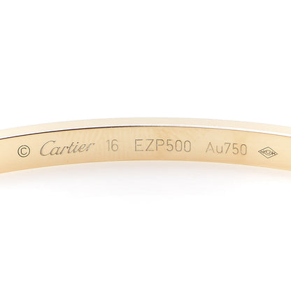 Cartier 18K Yellow Gold Small LOVE Bracelet 16 6 of 8