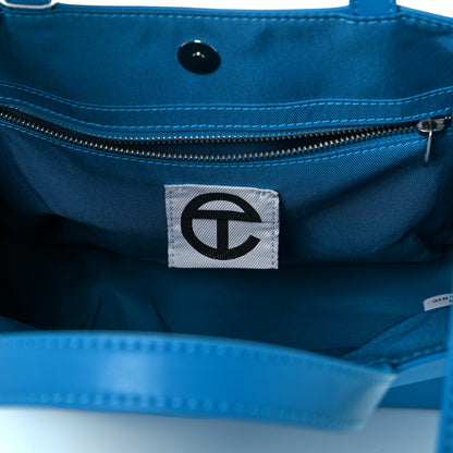 Telfar Vegan Leather Medium Shopping Bag Cyan 6 of 11