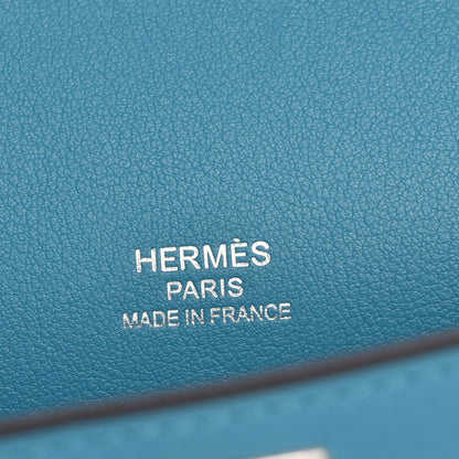 Hermes Swift Kelly Cut Clutch Pochette Turquiose 9 of 17