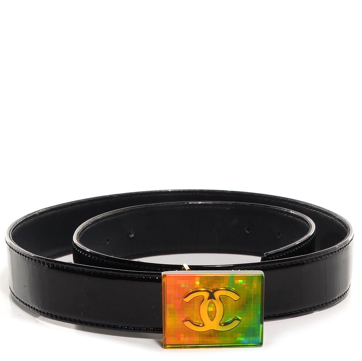 Patent Leather Resin CC Belt 80 32 Multicolor